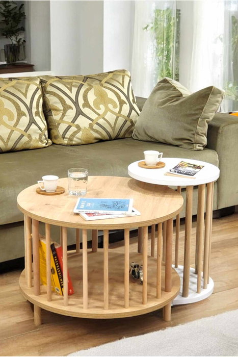 Hanah Home Peka-Set108 - Roble Zafiro y Blanco